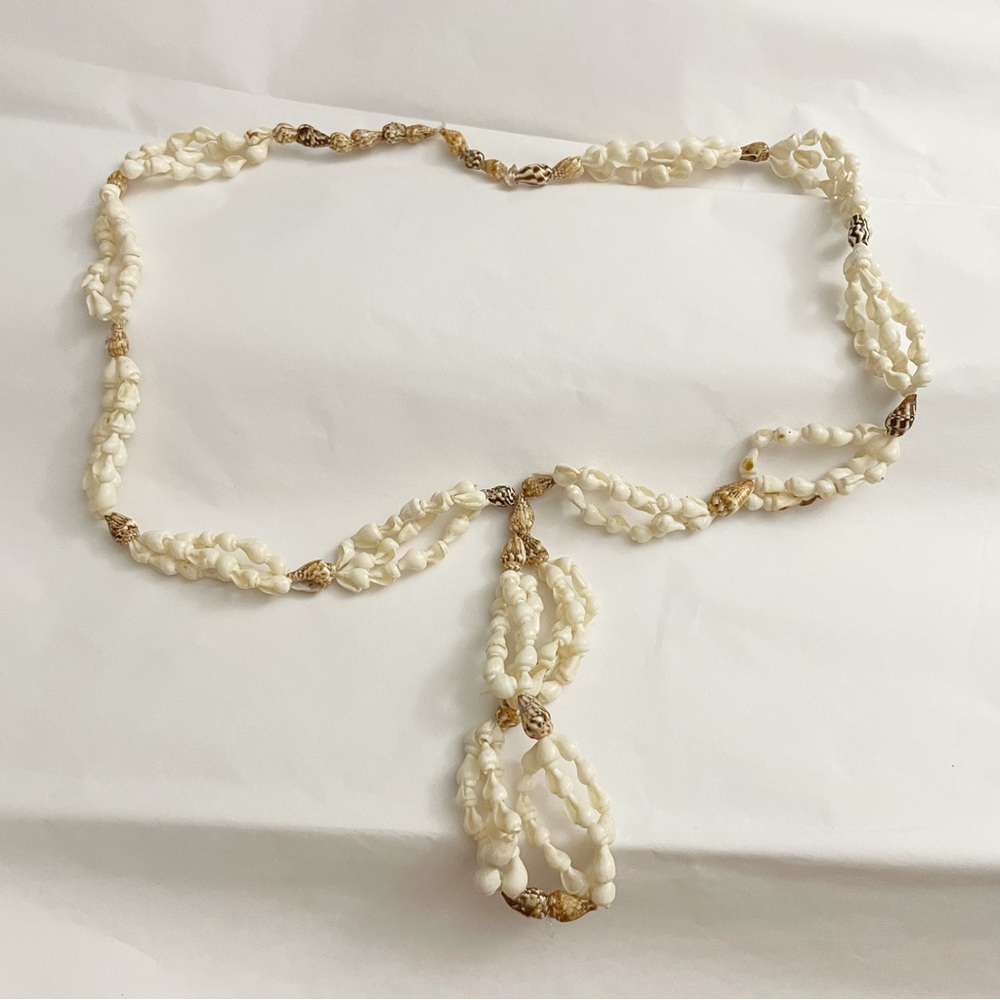 Vintage Boho Tiny Seashell Necklace - image 1